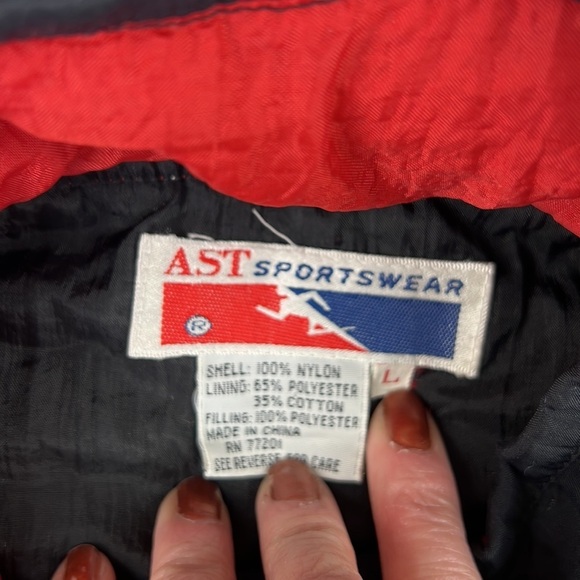 VINTAGE Black AST Sportswear Puffy Windbreaker Coat - Picture 3 of 8